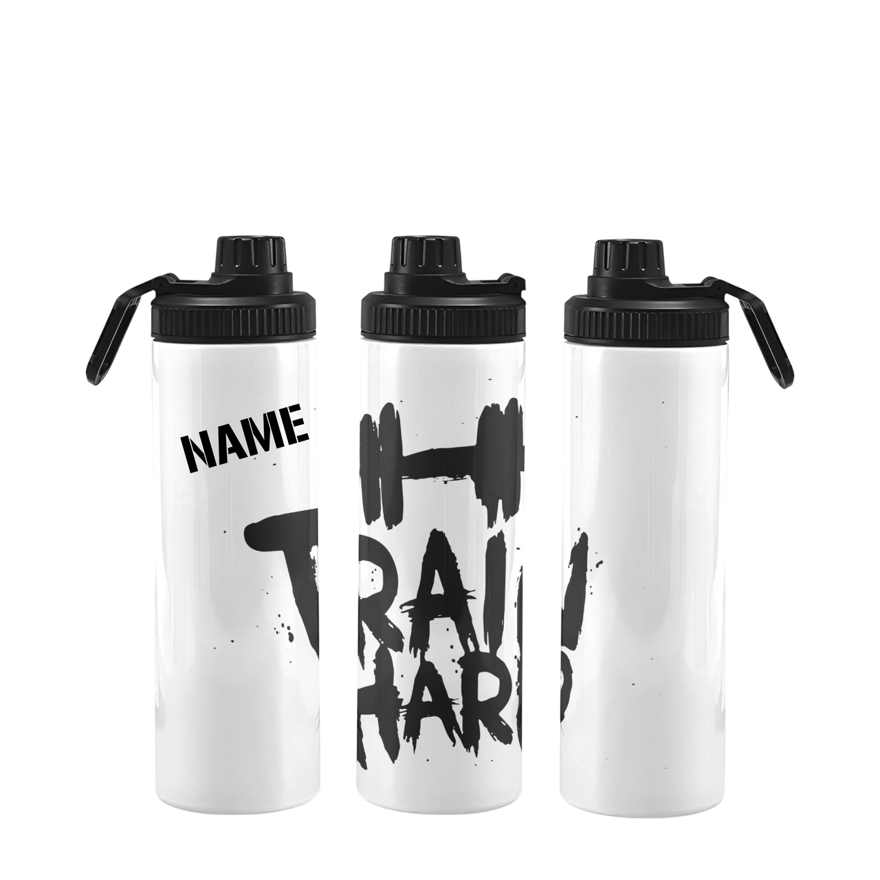 Fitnessflasche personalisiert 750 ml Train Hard