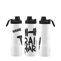 Thumbnail for Fitnessflasche personalisiert 750 ml Train Hard