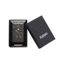 Thumbnail for Zippo Feuerzeug personalisiert mit goldener Gravur - Mr.&Mrs.