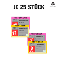 Thumbnail for Lustige Party-Sticker „Stiftung Sauftest“ – personalisierbare Aufkleber für Männer & Frauen