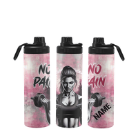 Thumbnail for Fitnessflasche personalisiert 750 ml NO PAIN NO GAIN GIRL