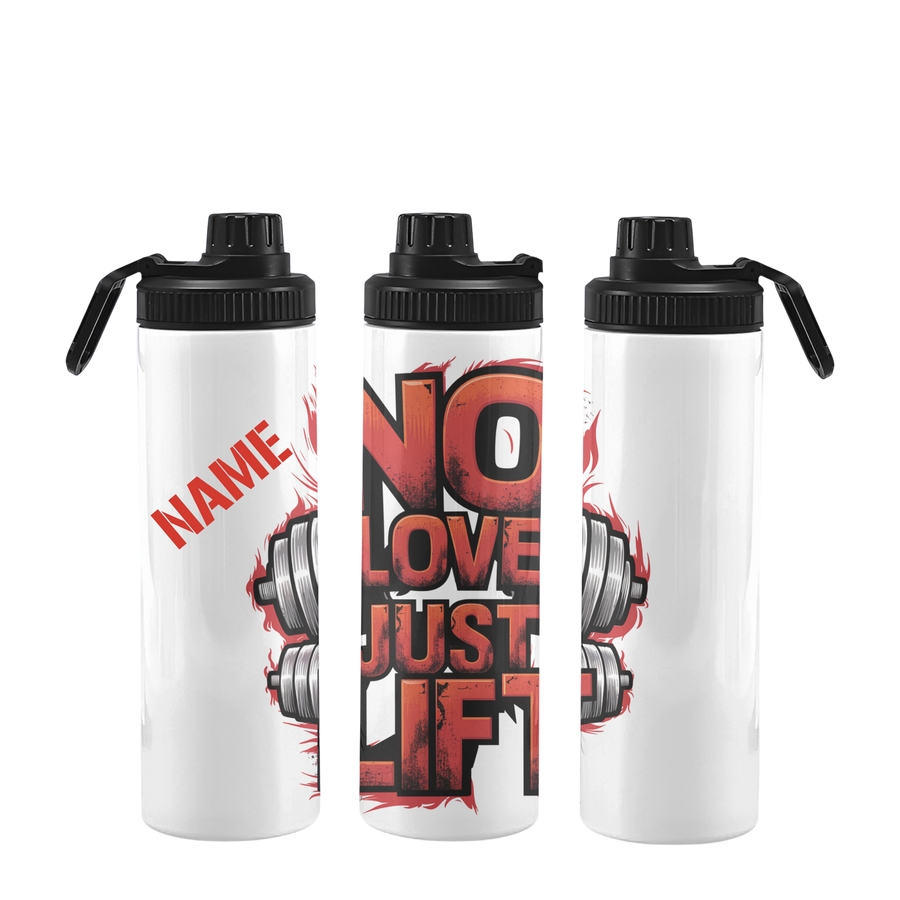 Fitnessflasche personalisiert 750 ml NO LOVE JUST FIT