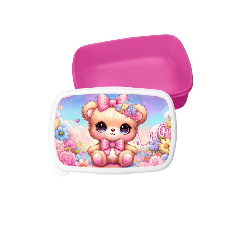 Znünibox mit Trennwand Personalisiert - Teddy