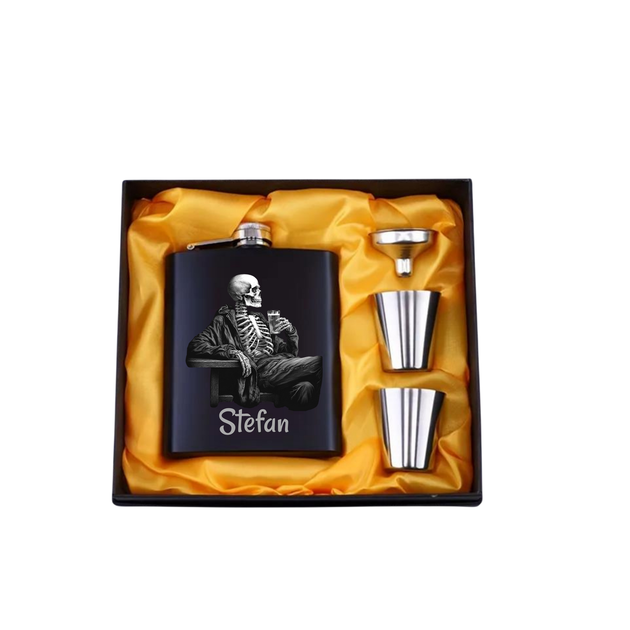 Flachmann Totenkopf Bier 2  - Personalisierbar