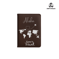 Thumbnail for Personalisierte Reisepasshülle mit Silber Gravur - Time To Travel