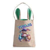 Thumbnail for Personalisierte Jutetasche mit Hasenohren - Gangster