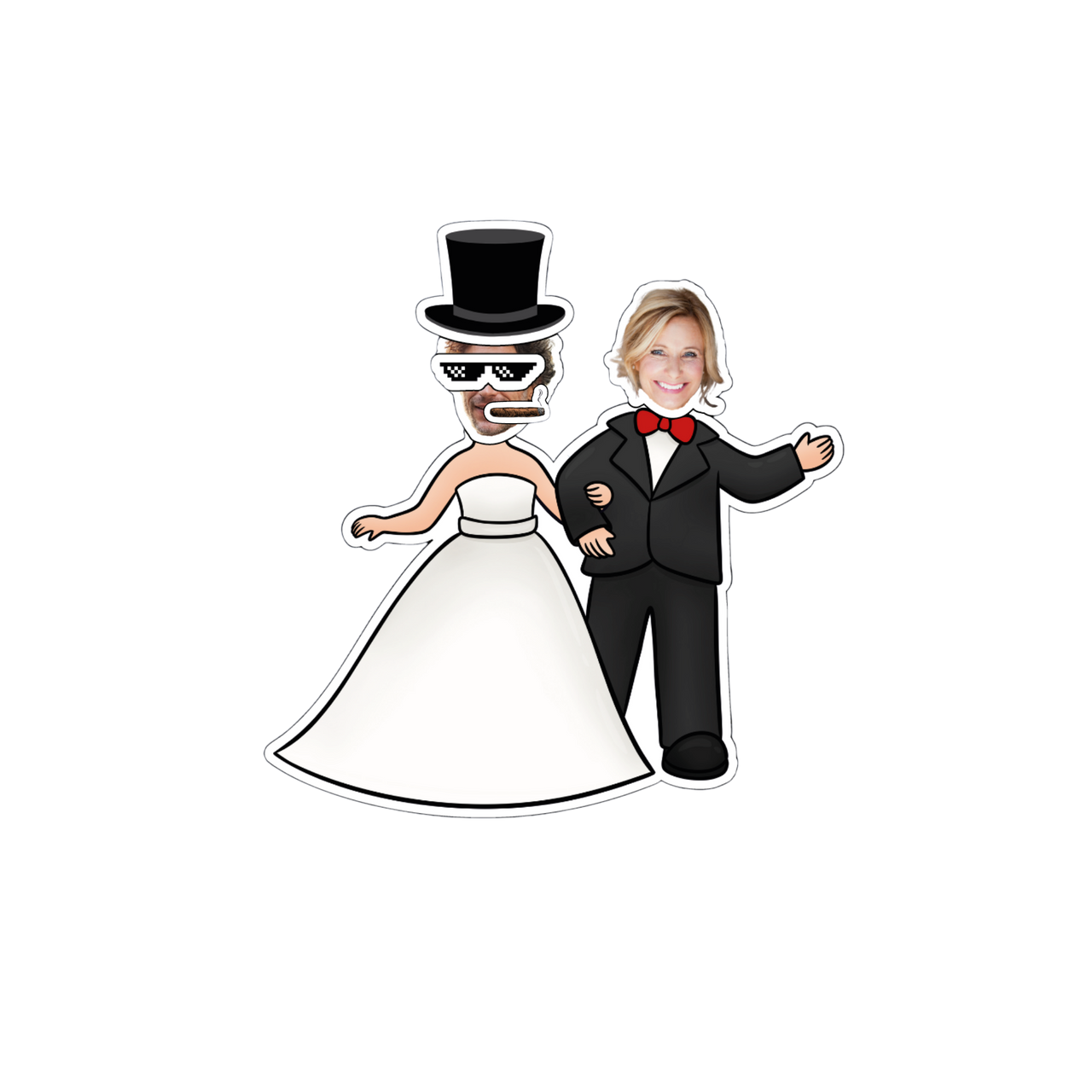 Hochzeit Sticker-Poster – Gäste gestalten das Brautpaar