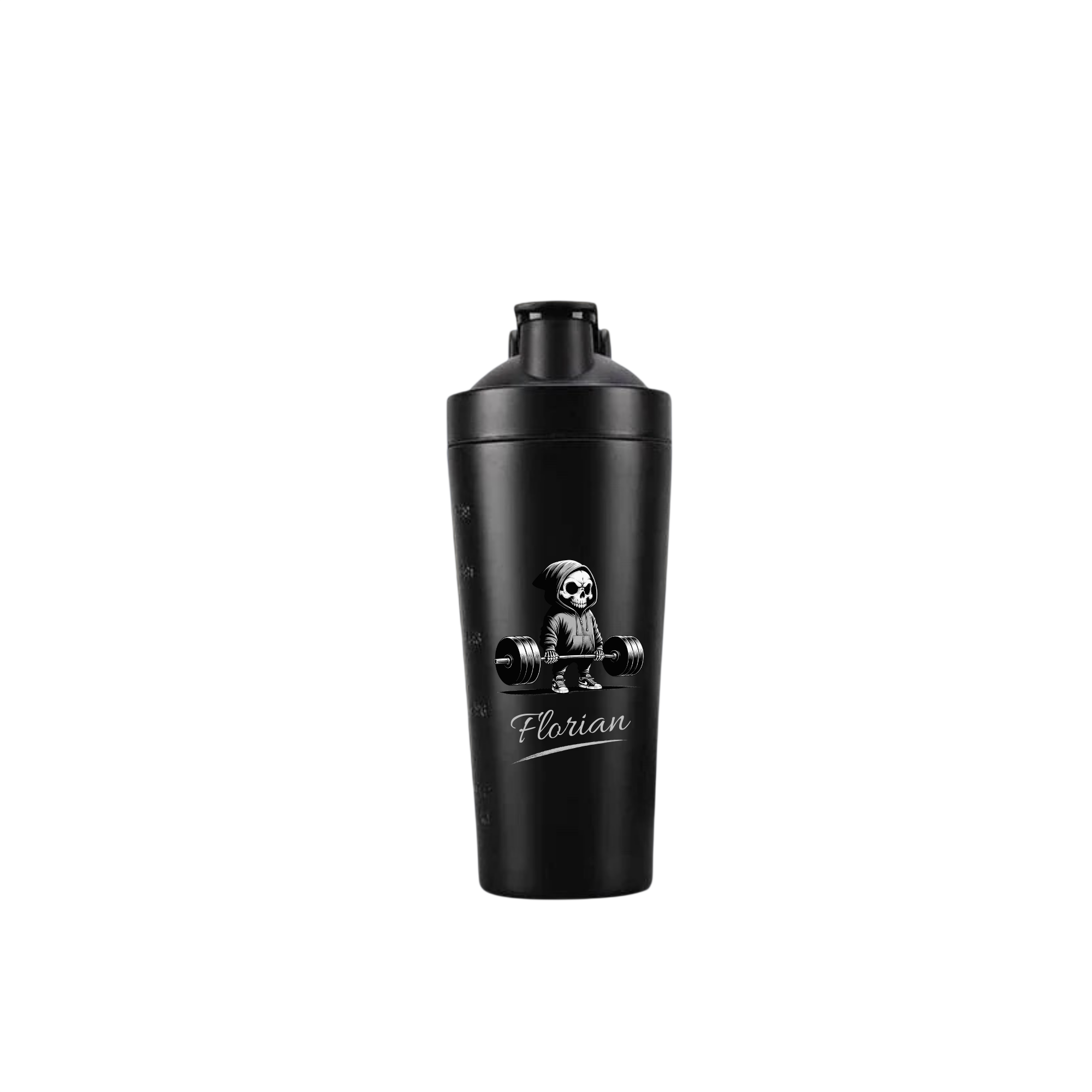 Proteinshaker Totenkopf Hantel - Personalisiert