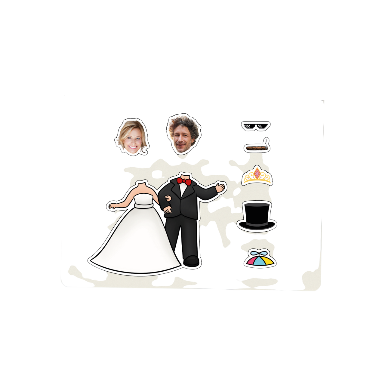 Hochzeit Sticker-Poster – Gäste gestalten das Brautpaar