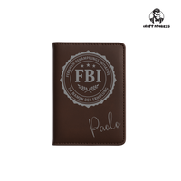 Thumbnail for Personalisierte Reisepasshülle mit Silber Gravur - FBI