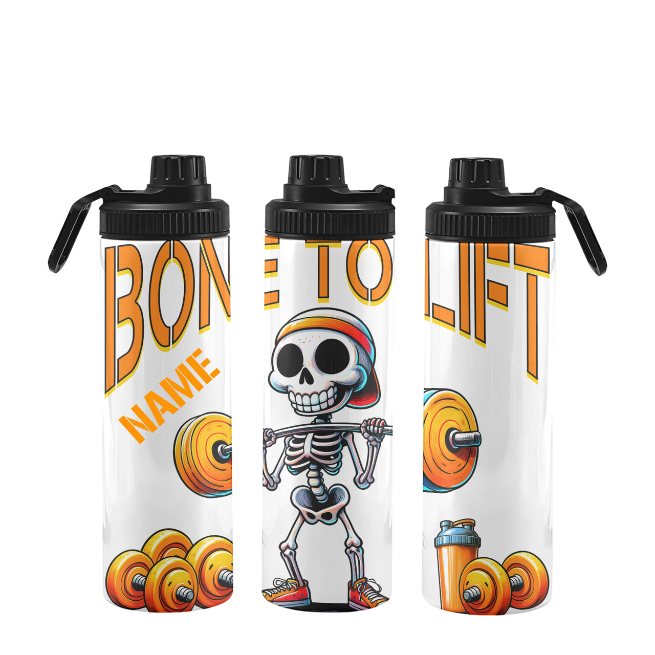 Fitnessflasche personalisiert 750 ml Bone to Lift