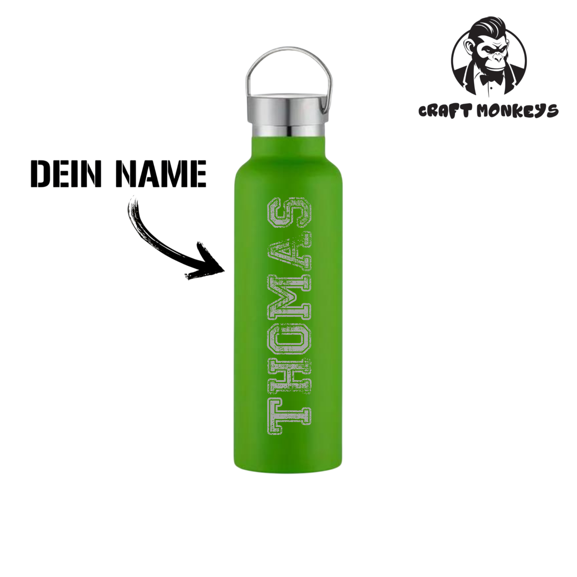 Thermoflasche Doppelwandig 600ml mit Name personalisieren