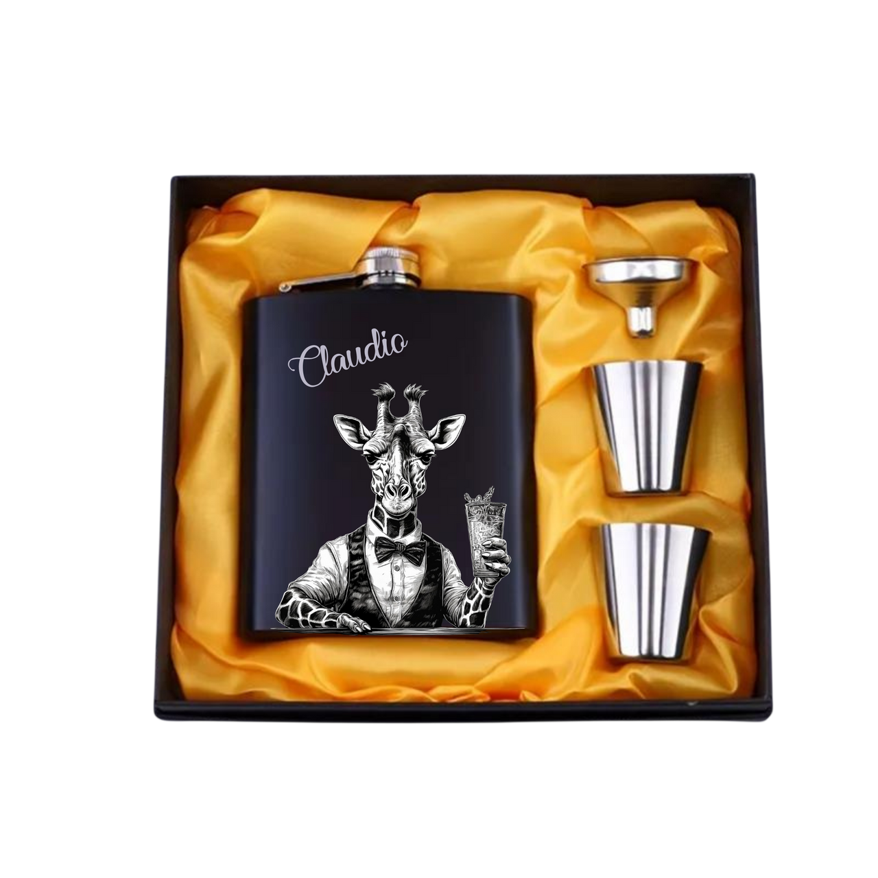 Flachmann Giraffe - Personalisiert mit Gravur