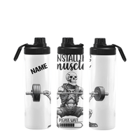 Thumbnail for Fitnessflasche personalisiert 750 ml Skelett (Kleider)  INSTALING muscels