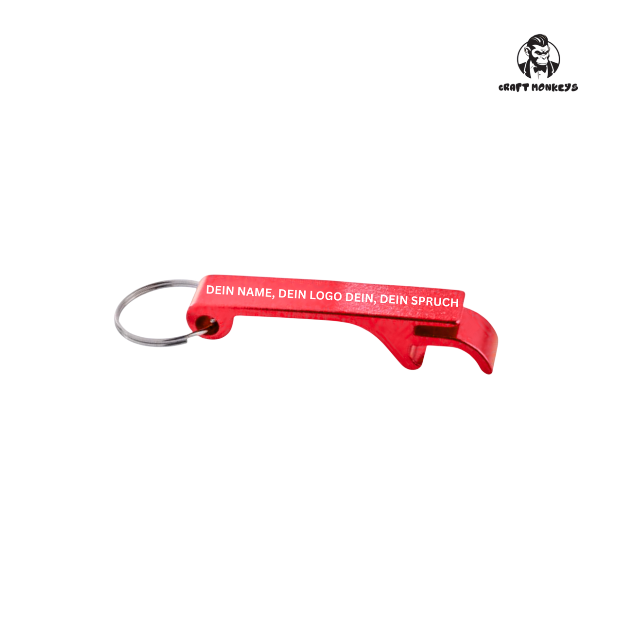 Personalisierbarer Schlüsselanhänger-Flaschenöffner – in vielen Farben erhältlich