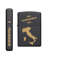 Thumbnail for Zippo Feuerzeug personalisiert mit goldener Gravur - ma vaffanculo