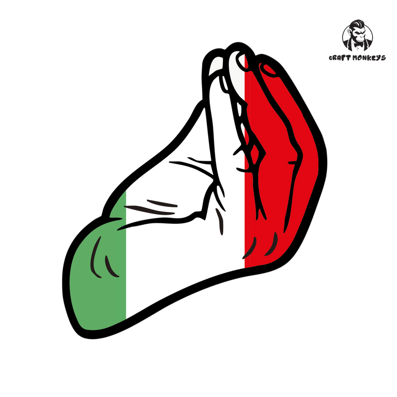 Italien Handzeichen Sticker – Wasserfest & langlebig