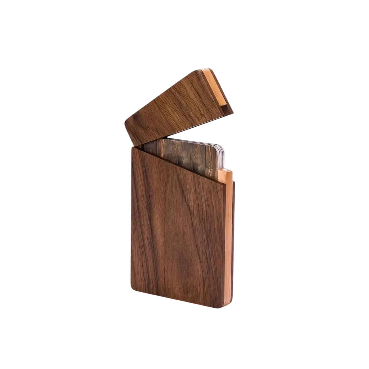 Visitenkartenhalter aus Walnuss Personalisierbar