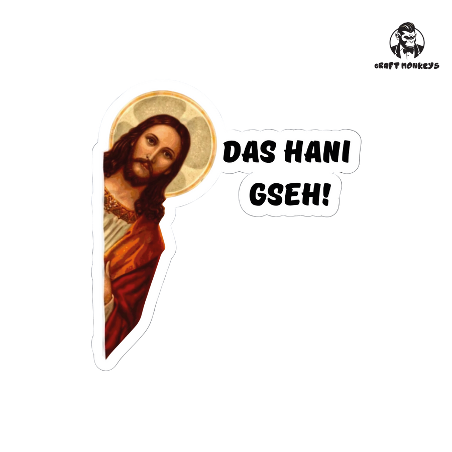 Jesus Sticker – Das hani gseh! Wasserfest & langlebig