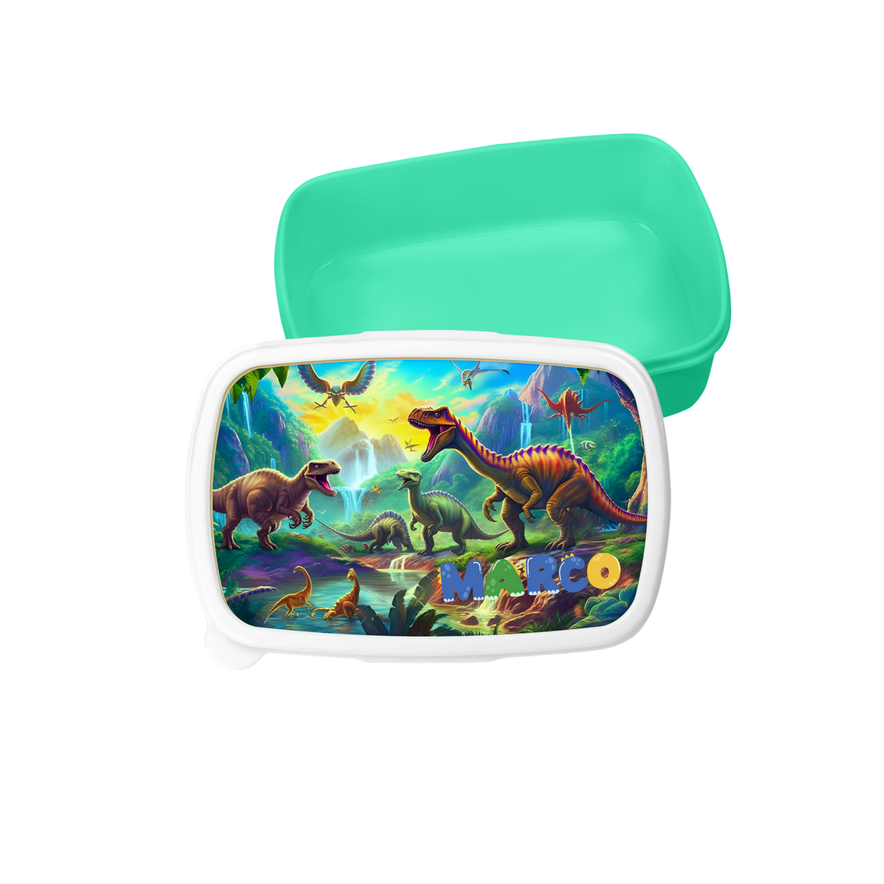 Znünibox mit Trennwand Personalisiert - Dinos