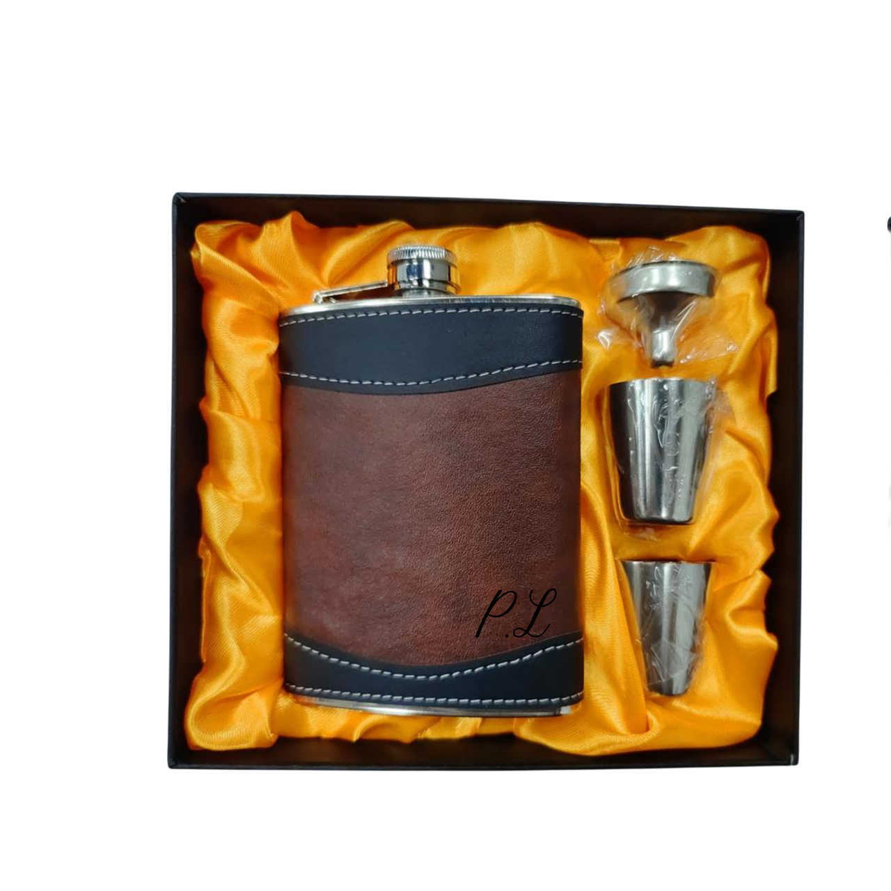 Flachmann Leder personalisiert