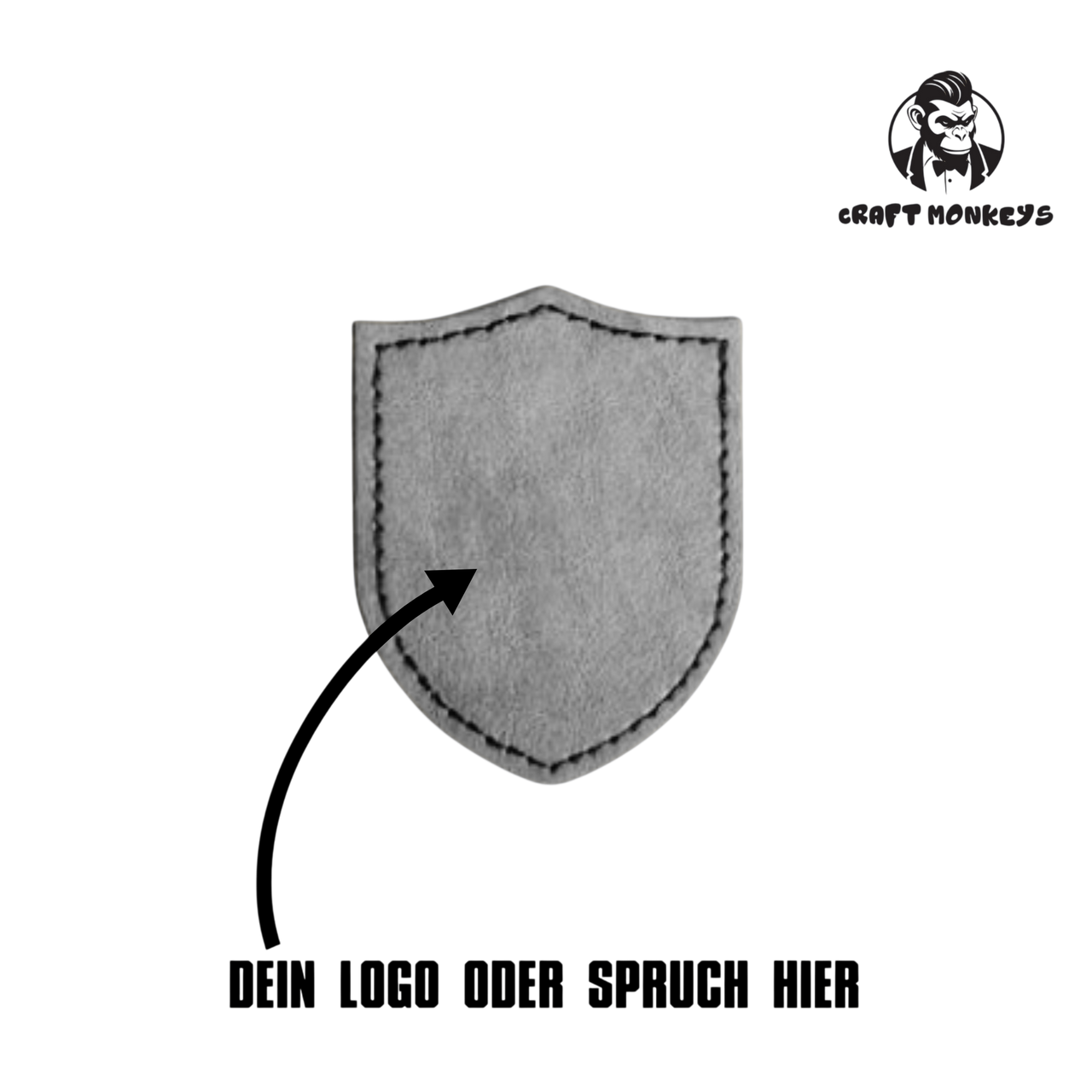 Personalisierbarer Kunstleder-Aufbügelpatch