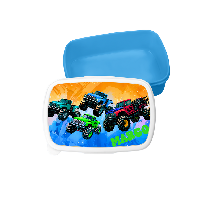 Znünibox mit Trennwand Personalisiert  - Monstertruck