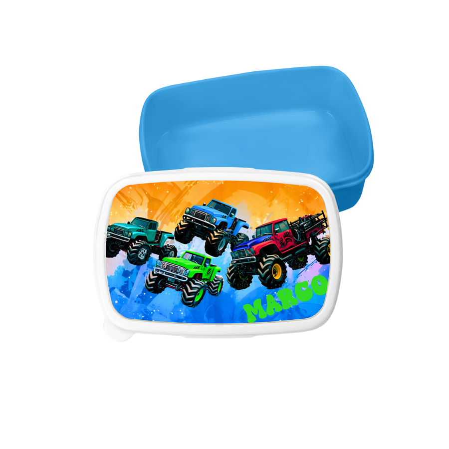 Znünibox mit Trennwand Personalisiert - Monstertruck