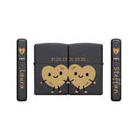 Thumbnail for Zippo Feuerzeuge personalisiert mit goldener Gravur - Liebe