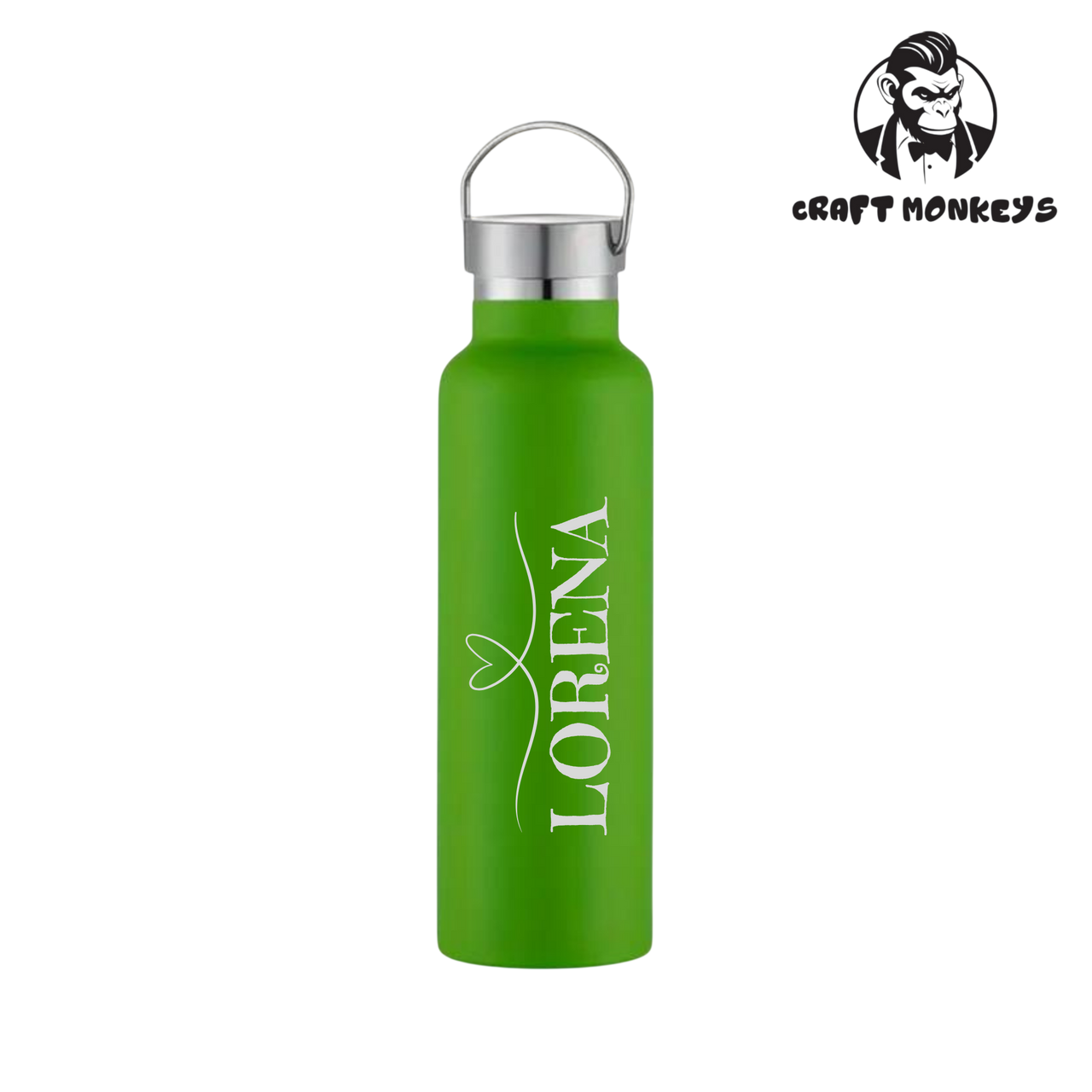 Thermoflasche Doppelwandig 600ml mit Herz und Name