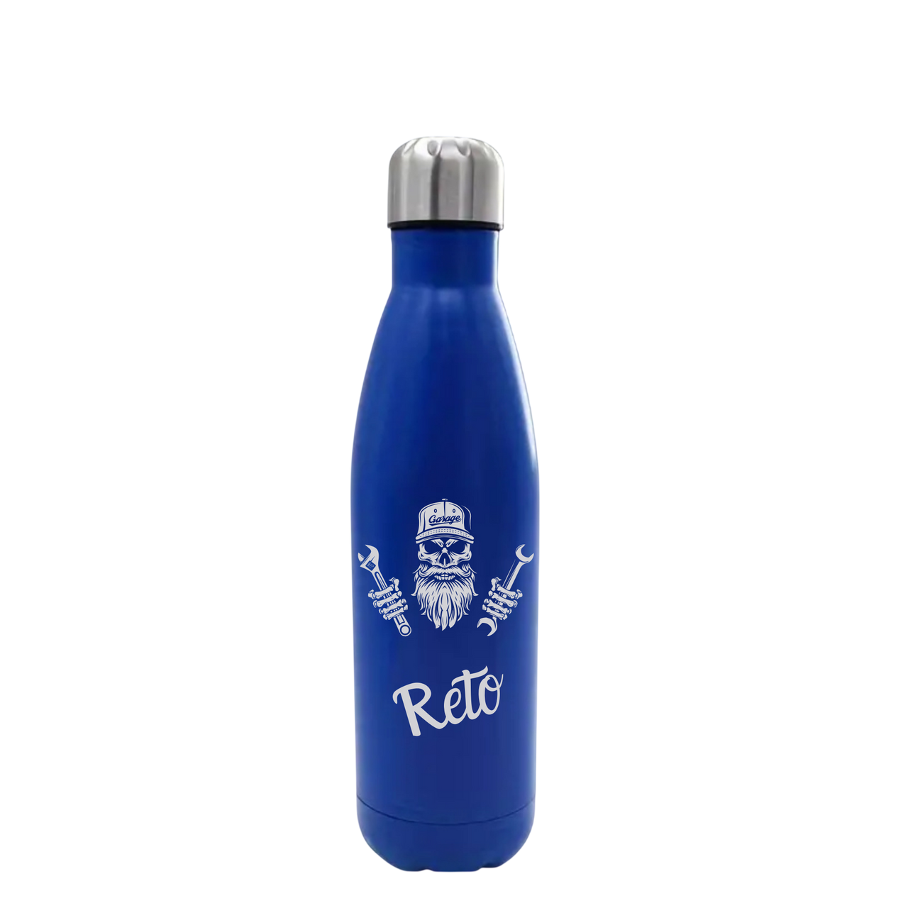 Thermoflasche Totenkopf Schrauber - Personalisierbar konisch