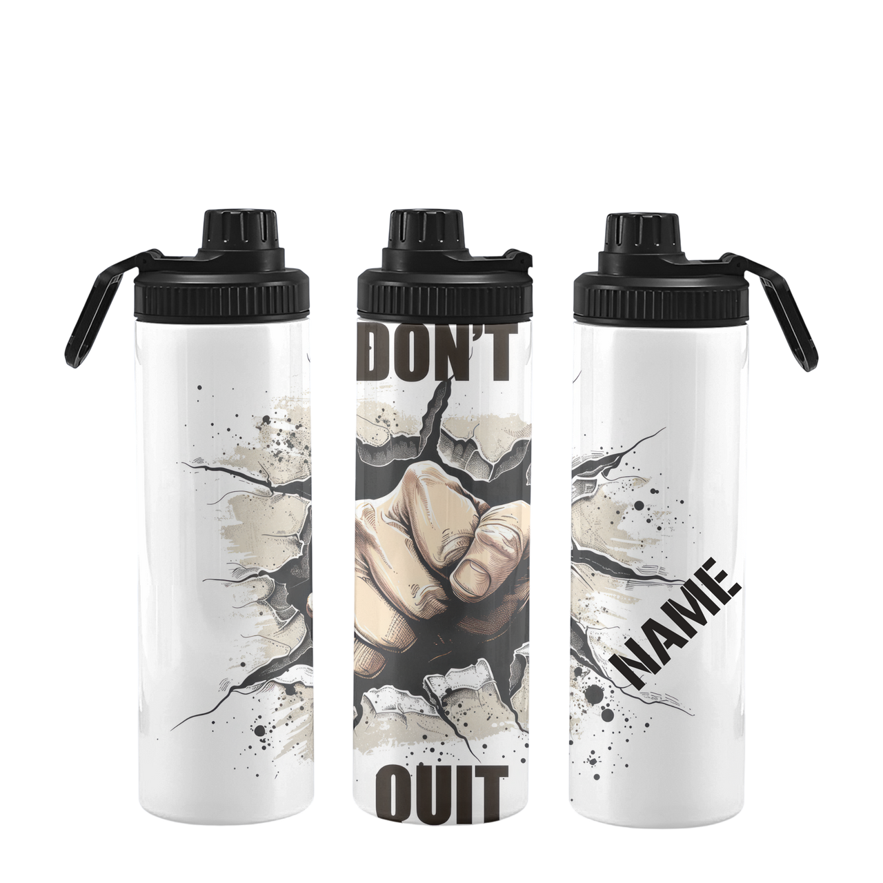 Fitnessflasche personalisiert 750 ml DONT QUIT