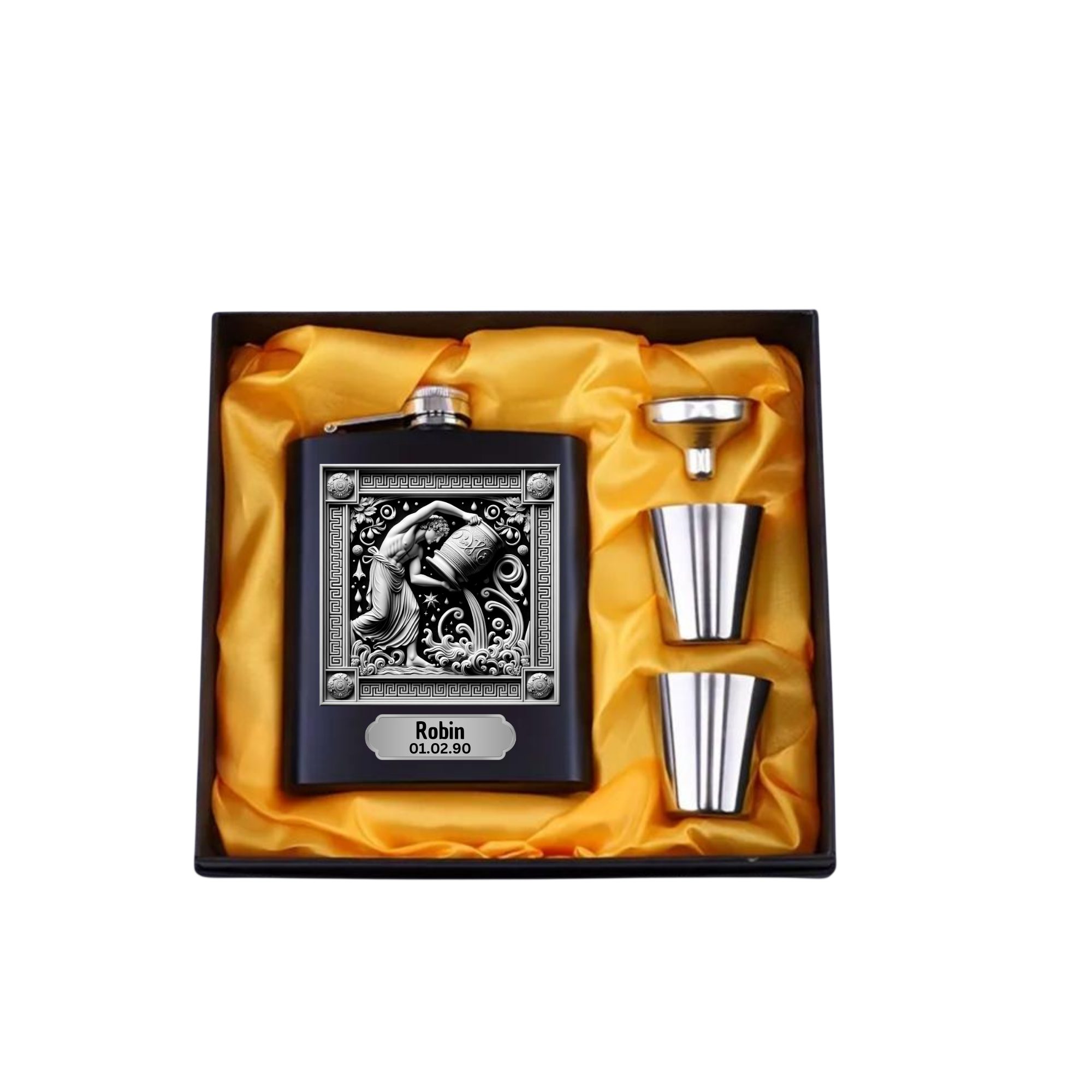 Flachmann Sternzeichen - Wassermann Personalisierbar