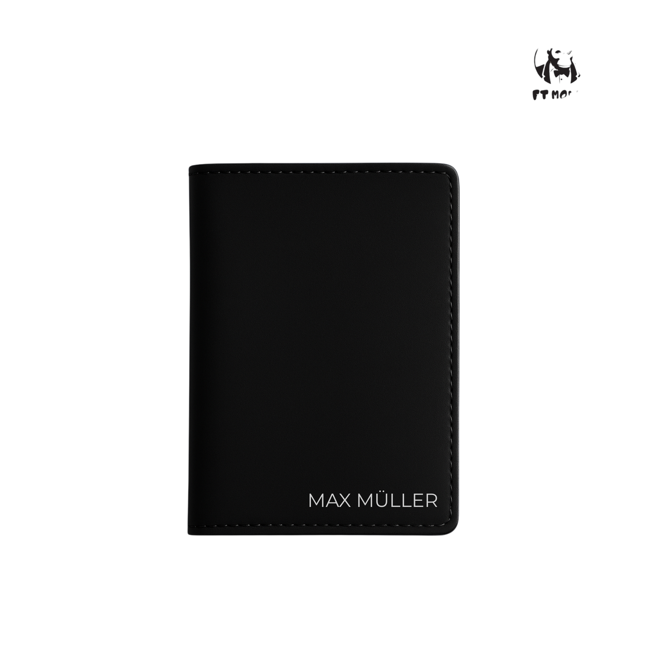 Personalisierte Passhülle mit Silber Gravur - Klassisch elegant