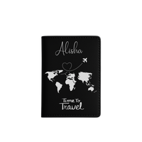 Thumbnail for Personalisierte Reisepasshülle mit Silber Gravur - Time To Travel