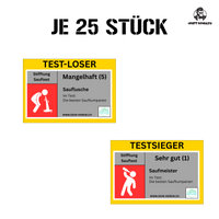 Thumbnail for Lustige Party-Sticker „Stiftung Sauftest“ – personalisierbare Aufkleber für Männer & Frauen