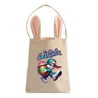 Thumbnail for Personalisierte Jutetasche mit Hasenohren - Graffiti Bunny Bag