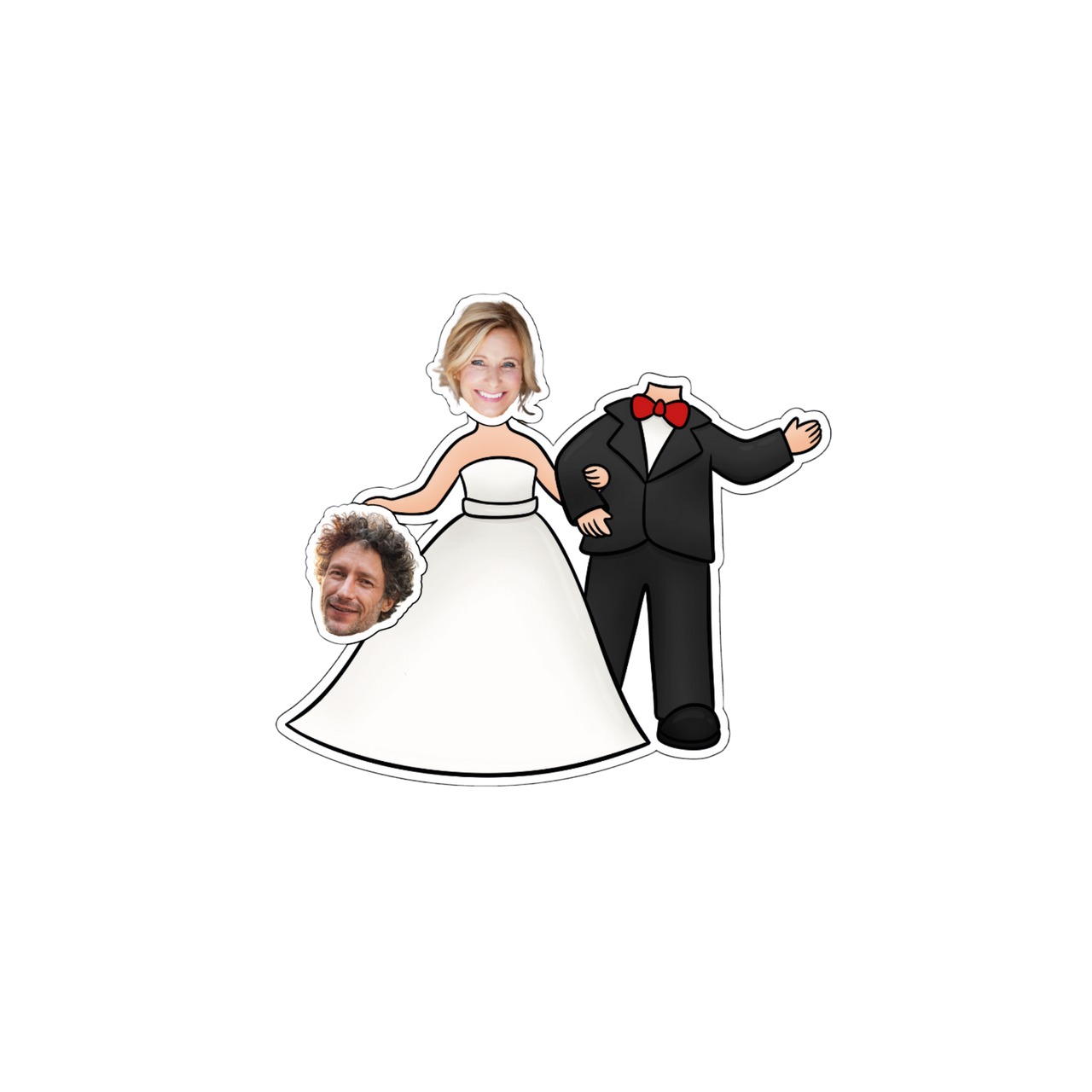 Hochzeit Sticker-Poster – Gäste gestalten das Brautpaar