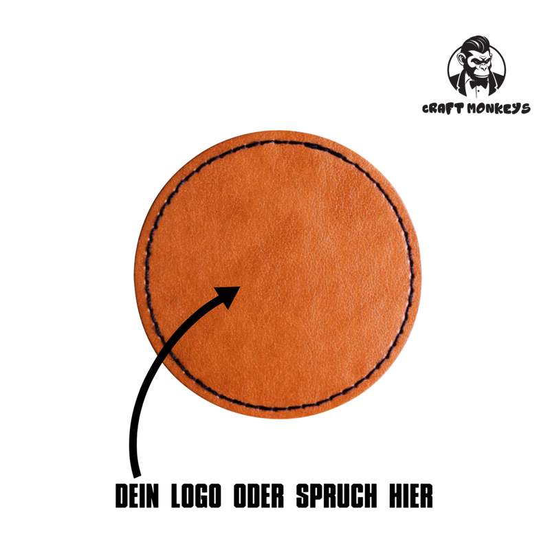 Personalisierbarer Kunstleder-Aufbügelpatch