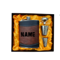 Thumbnail for Flachmann Leder personalisiert