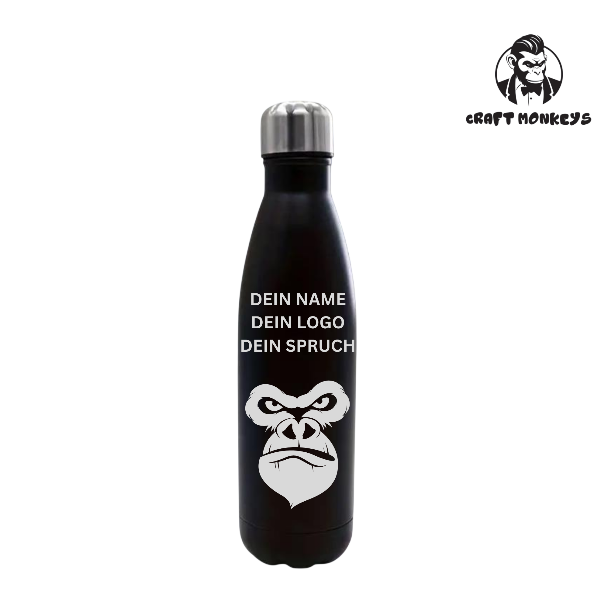 Thermoflasche 500 ml aus Edelstahl – personalisierbar mit Gravur & Logo