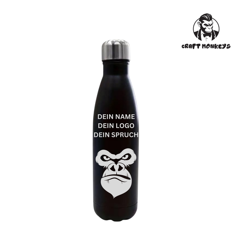 Thermoflasche 500 ml aus Edelstahl – personalisierbar mit Gravur & Logo