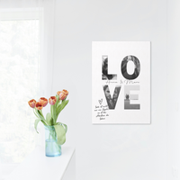 Thumbnail for LOVE Fotocollage auf Metall – Dein persönliches Schwarz-Weiß-Wandbild mit Magnetbefestigung