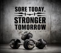 Thumbnail for Fitnessflasche personalisiert 750 ml SORE TODAY STRONGER TOMORROW